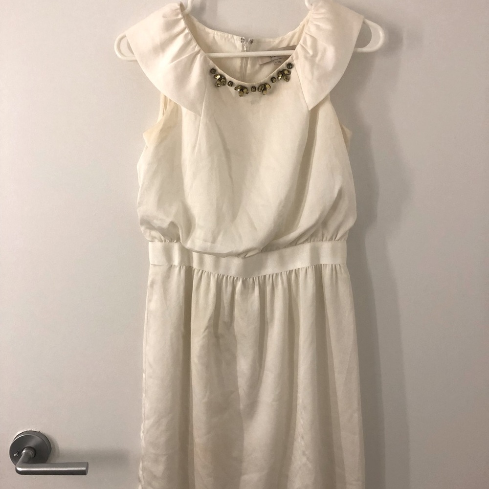 White dress , knee length